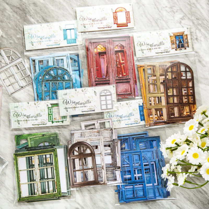 10Pcs Window Sill Secrets Series Decorative Sticker Vintage Door Collage Scrapbooking Label Diy Diary Album Journal Planner
10Pcs Window Sill Secrets Series Decorative Sticker Vintage Door Collage Scrapbooking Label Diy Diary Album Journal Planner