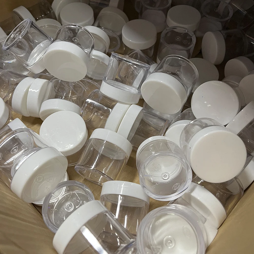 20/50/100pcs Plastic Screw Cap Empty Cosmetic Jar for Nail Powder Bottle Eye Shadow Container 30ml/1oz Makeup Sample Pot
20/50/100pcs Plastic Screw Cap Empty Cosmetic Jar for Nail Powder Bottle Eye Shadow Container 30ml/1oz Makeup Sample Pot