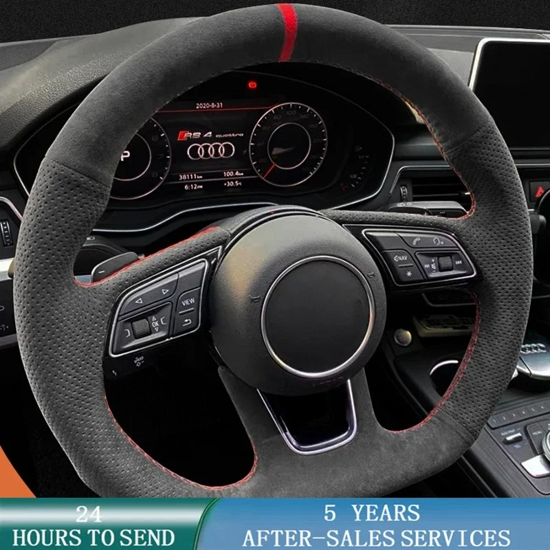 Customized Car Steering Wheel Cover Non-Slip Suede Leather Braid For Audi A3 (8V) A4 (B9) Avant A5 (F5) A1 (8X) Sportback Q2
Customized Car Steering Wheel Cover Non-Slip Suede Leather Braid For Audi A3 (8V) A4 (B9) Avant A5 (F5) A1 (8X) Sportback Q2