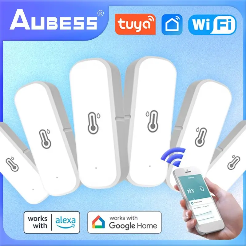 Датчик температуры и влажности Tuya Wi-Fi, подключенный термометр для умного дома, совместим с Smart Life, Alexa, Google Assistant
Датчик температуры и влажности Tuya Wi-Fi, подключенный термометр для умного дома, совместим с Smart Life, Alexa, Google Assistant