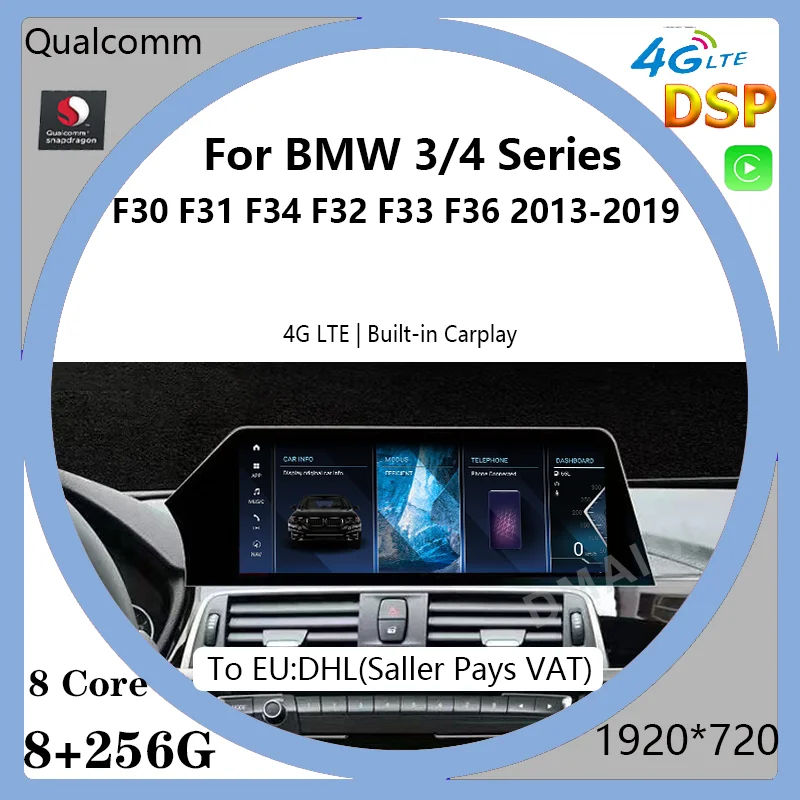 

New Style For BMW F30 F31 F34 F32 F33 F36 Android 12 Snapdragon Car Radio Stereo Video Multimedia Player Autoradio GPS 2013-2019