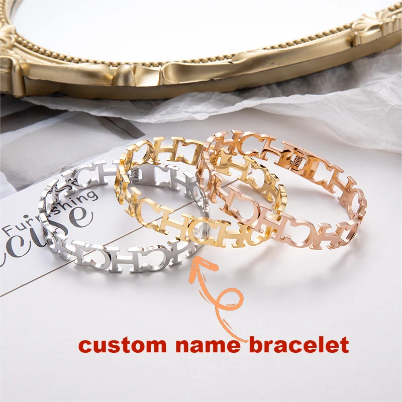 HIYONG Custom Name Circle Bracelet Women's Stainless Steel Gold Plated Children's Baby Bracelet Personalized Jewelry Accessories
HIYONG Custom Name Circle Bracelet Women's Stainless Steel Gold Plated Children's Baby Bracelet Personalized Jewelry Accessories