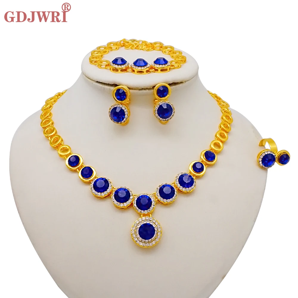 Luxury Gold Color Double Layered Necklace Jewelry Sets For Women African Water Drop Crystal Jewellery Indian Set Gifts 24 Mallzona S5a6e3f7fe1ec43469578ad63164db06dX Luxury Gold Color Double Layered Necklace Jewelry Sets For Women African Water Drop Crystal Jewellery Indian Set Gifts Mallzona
