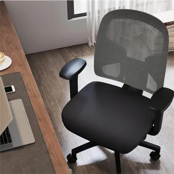 Mesh Chair Mid Back Computer Task Chair with Wide Armrest & Soft Cushion Seat, Swivel Executive Chair for Home Study Living Room