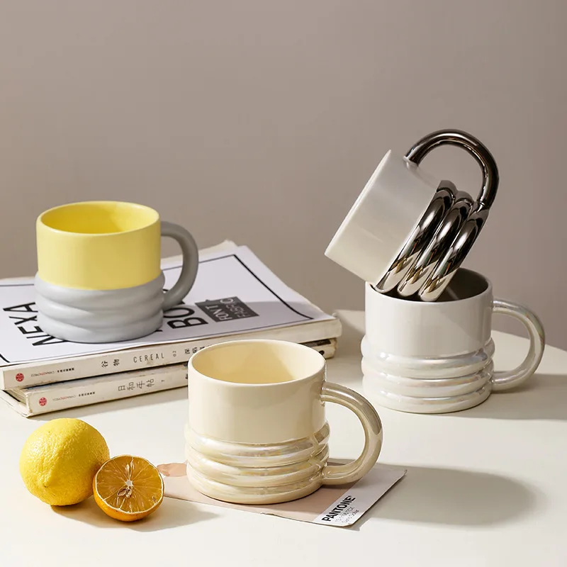 

Керамическая стандартная кружка, чайная чашка, креативная домашняя керамическая кофейная чашка, Офисная кружка, набор Латте, бесплатная доставка