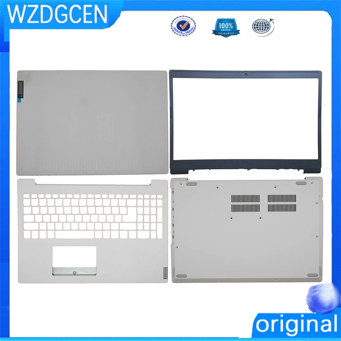 

NEW Laptop Case LCD Back Top Cover Front Bezel Palmrest Upper Bottom Base For Lenovo Ideapad L340-15 15API 15IWL White Shell