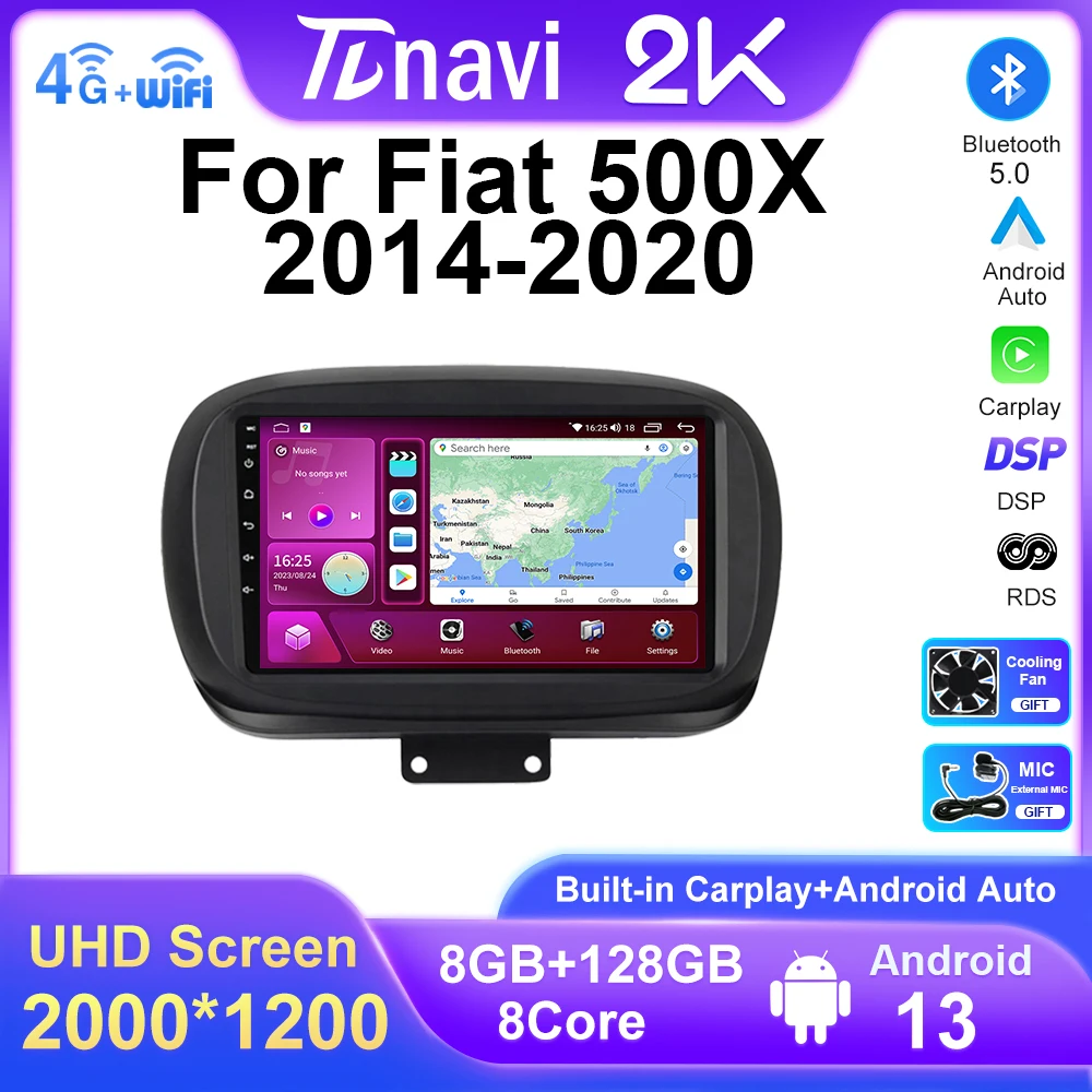 2 Din Android 13 для Fiat 500X 2014 - 2020 автомобильный мультимедийный плеер радио авто CarPlay GPS Навигация стерео головное устройство 8G + 128G
2 Din Android 13 для Fiat 500X 2014 - 2020 автомобильный мультимедийный плеер радио авто CarPlay GPS Навигация стерео головное устройство 8G + 128G