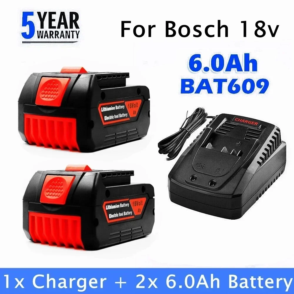 

100% Original 18V 6.0/8.0/10ah 6.0A BAT609 Rechargeable Li-Ion Battery for Bosch Portable Replacement