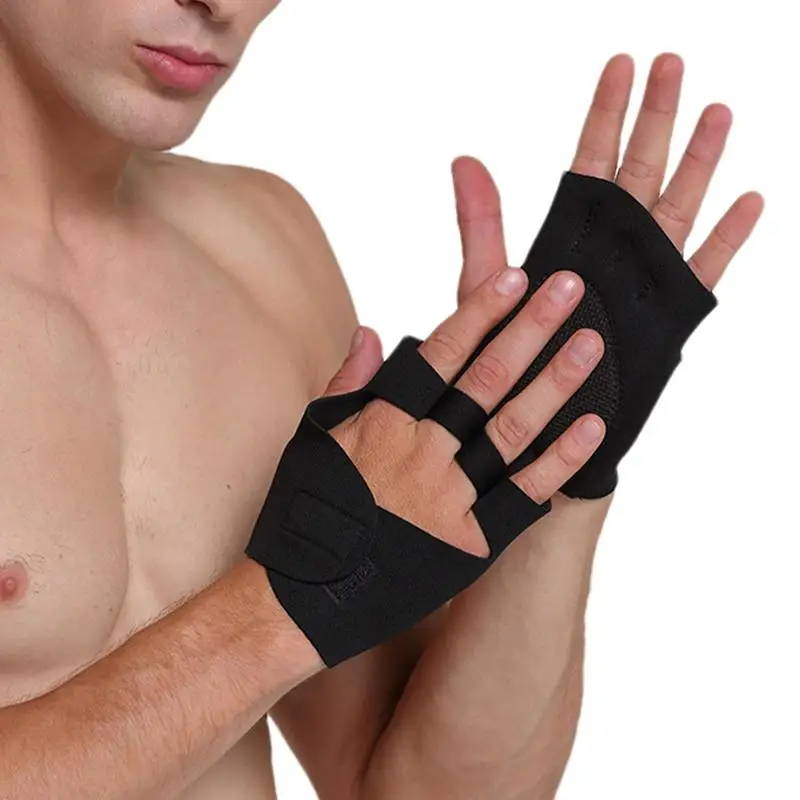 

Дышащие перчатки для занятий спортом и тяжелой атлетикой, Нескользящие профессиональные перчатки для тяжелой атлетики с вырезами