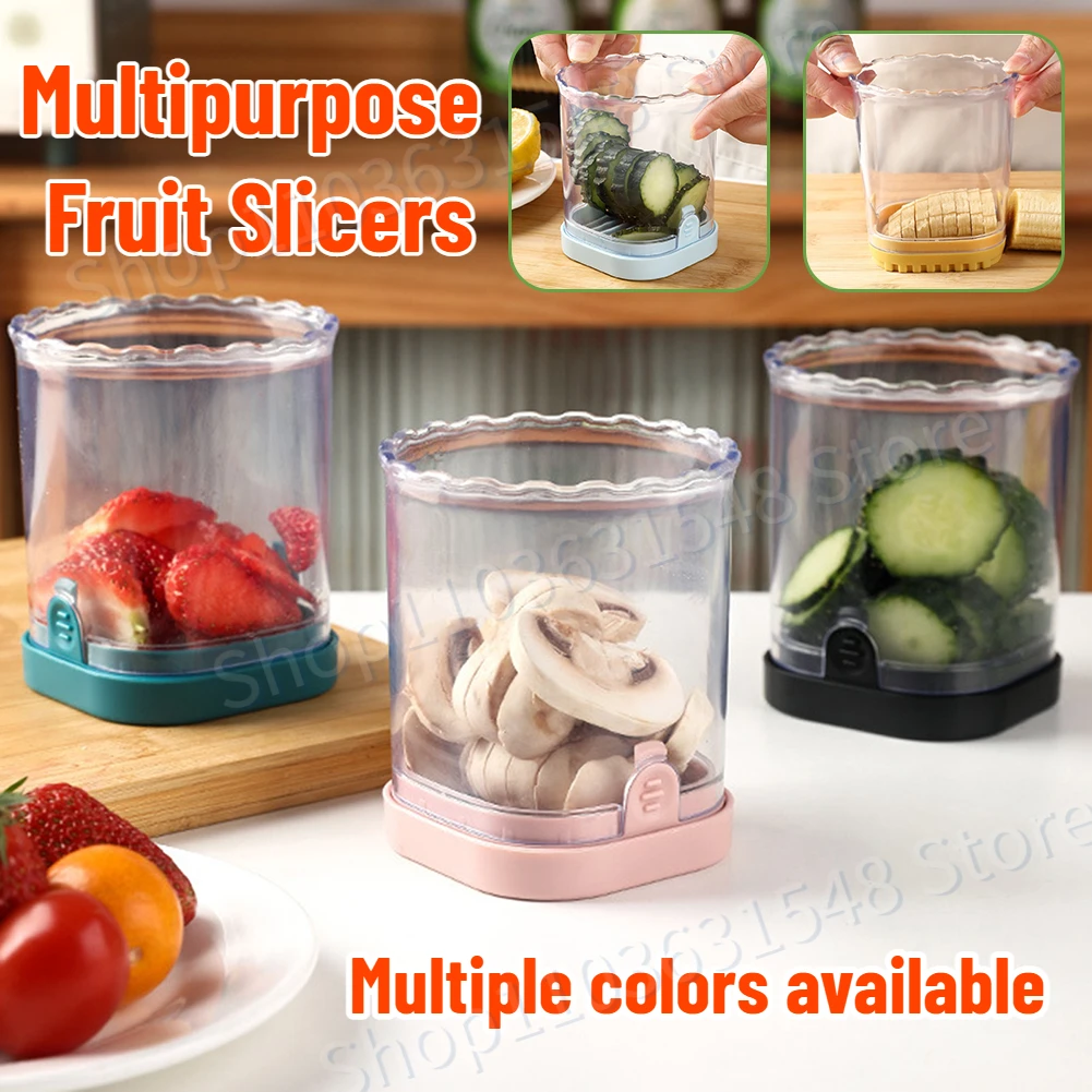 New Fruit Vegetable Speed Slicer with Push Plate Manual Cup Cutter Portable Banana Strawberry Slicing Tool Kitchen Accessories
New Fruit Vegetable Speed Slicer with Push Plate Manual Cup Cutter Portable Banana Strawberry Slicing Tool Kitchen Accessories