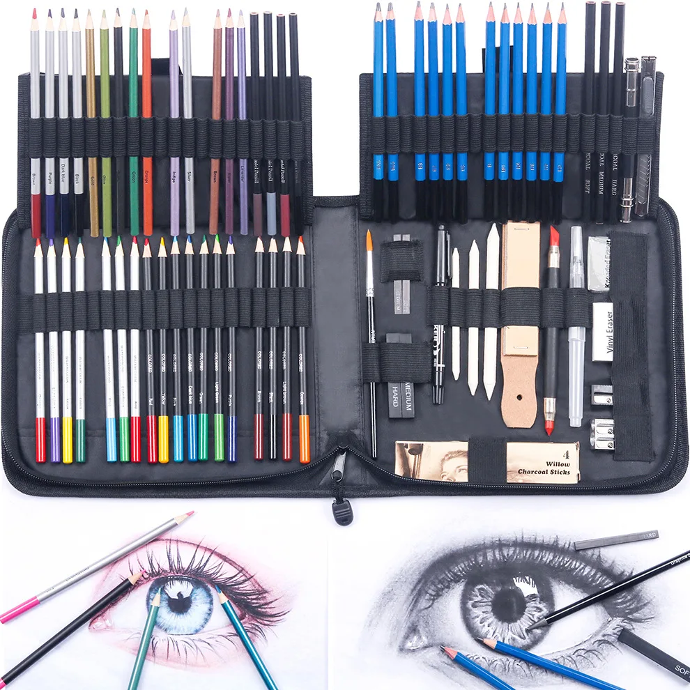 83 Colored Pencils And Sketch Pencil Set, Professional Art Sketch Pencil Graphite Stick,Charcoal Sticks Drawing School Supplies
83 Colored Pencils And Sketch Pencil Set, Professional Art Sketch Pencil Graphite Stick,Charcoal Sticks Drawing School Supplies