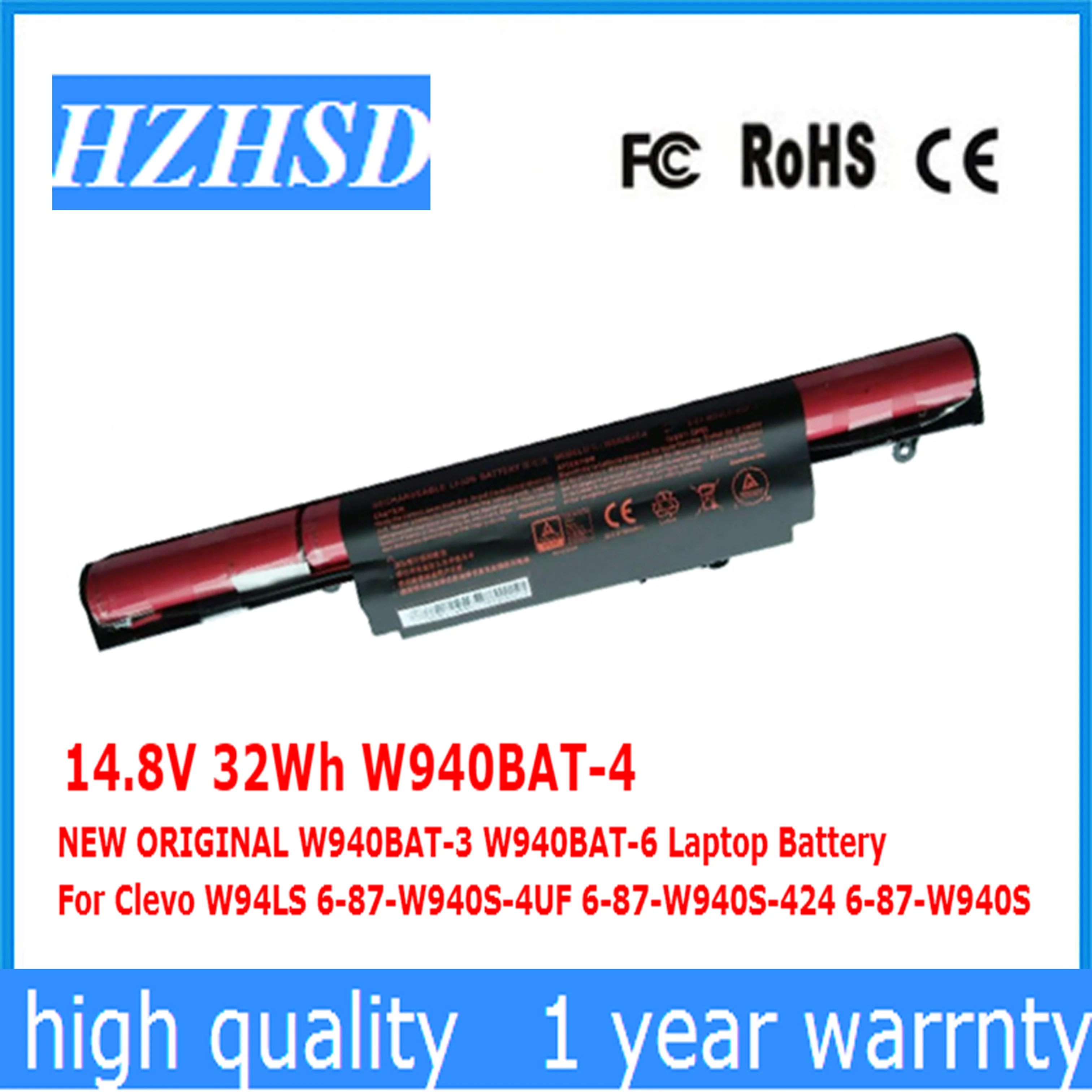 14.8V 32Wh W940BAT-4 NEW ORIGINAL W940BAT-3 W940BAT-6 Laptop Battery For Clevo W94LS 6-87-W940S-4UF 6-87-W940S-424 6-87-W940S
14.8V 32Wh W940BAT-4 NEW ORIGINAL W940BAT-3 W940BAT-6 Laptop Battery For Clevo W94LS 6-87-W940S-4UF 6-87-W940S-424 6-87-W940S