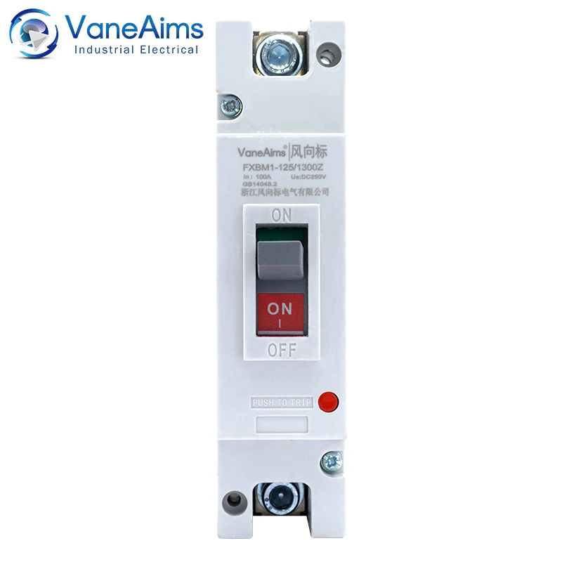 VaneAims 1P DC 250V Solar PV MCCB Moulded Case Circuit Breaker Photovoltaic Overload Protection Switch High Current Protector
VaneAims 1P DC 250V Solar PV MCCB Moulded Case Circuit Breaker Photovoltaic Overload Protection Switch High Current Protector