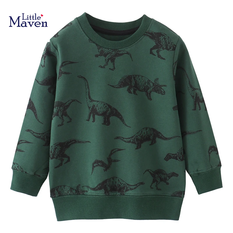 Детская одежда Little maven, детская одежда для маленьких мальчиков, Новинка весна-осень 2024, свитшоты для младенцев с мультяшными динозаврами
Детская одежда Little maven, детская одежда для маленьких мальчиков, Новинка весна-осень 2024, свитшоты для младенцев с мультяшными динозаврами