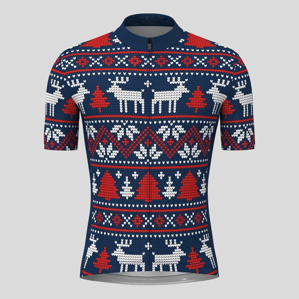 Knitted Christmas Ugly Sweater Cycling Jersey Short Sleeve Bike Shirt Bicycle Wear Mountain Road Clothes Breathable MTB Clothing
Knitted Christmas Ugly Sweater Cycling Jersey Short Sleeve Bike Shirt Bicycle Wear Mountain Road Clothes Breathable MTB Clothing