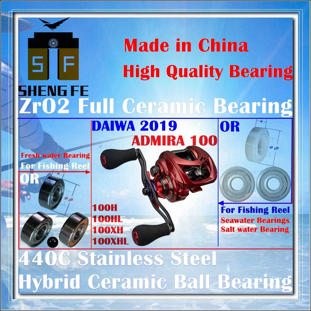 Ceramic Bearings For 2019 DAIWA ADMIRA 100(100H/100HL/100XH/100XHL) Serise Baitcasting Fishing Reels |Ball Bearings
Ceramic Bearings For 2019 DAIWA ADMIRA 100(100H/100HL/100XH/100XHL) Serise Baitcasting Fishing Reels |Ball Bearings