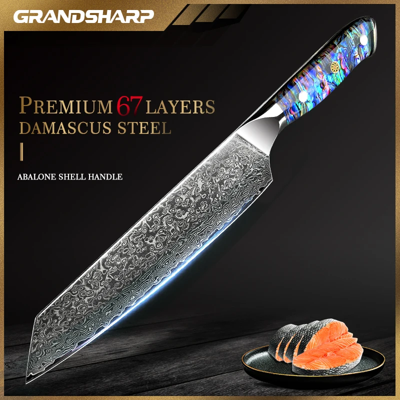 8-дюймовый нож Grandsharp Kiritsuke Kicthen AUS10, японский шеф-нож из дамасской стали, инструменты для суши, сашими с ручкой в виде морской ракушки
8-дюймовый нож Grandsharp Kiritsuke Kicthen AUS10, японский шеф-нож из дамасской стали, инструменты для суши, сашими с ручкой в виде морской ракушки