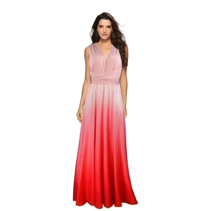 

Sexy Dress Women Multi Way Wrap Convertible Cross Bandage Infinity Maxi Dress Gradient Backless Party Dresses Bridesmaid Robe