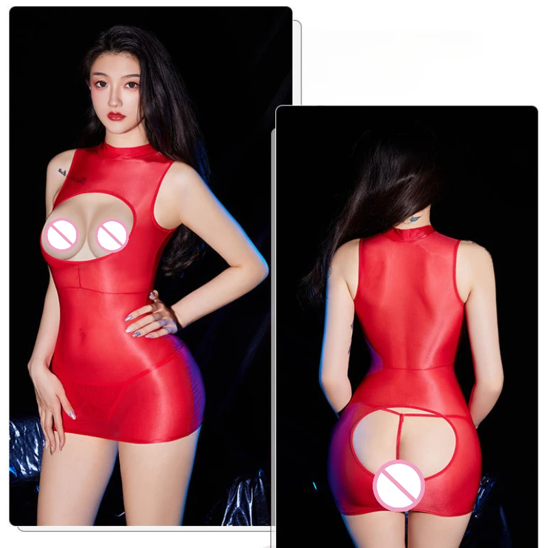Women Sexy Bodycon Dresses Open Cup Erotic Lingerie Oil Shiny See Through Ultra Elastic Open Crotch Nightwear Porno Clubwear
Women Sexy Bodycon Dresses Open Cup Erotic Lingerie Oil Shiny See Through Ultra Elastic Open Crotch Nightwear Porno Clubwear