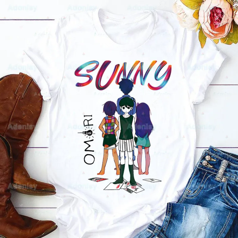 Omori Game Cartoon Manga Kawaii Women Summer Short Sleeve Fashion Lady T-shirts Top T Shirt Womens Graphic Female Tee T-Shirt
Omori Game Cartoon Manga Kawaii Women Summer Short Sleeve Fashion Lady T-shirts Top T Shirt Womens Graphic Female Tee T-Shirt
