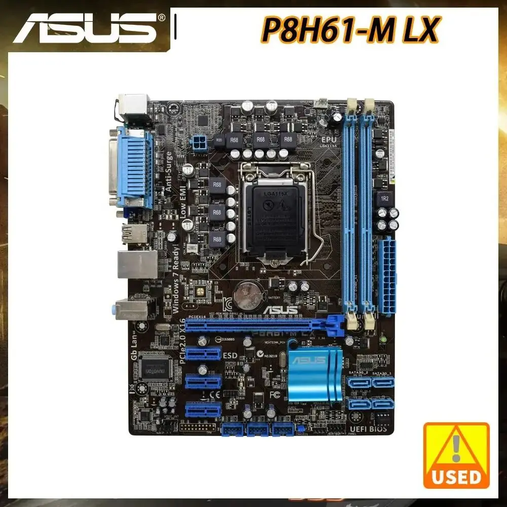 Материнская плата ASUS P8H61-M LX LGA 1155 с поддержкой Intel Core i7 2600K Cpu Intel H61, б/у, основная плата DDR3 16 ГБ VGA SATA 2 PCI-E 2,0
Материнская плата ASUS P8H61-M LX LGA 1155 с поддержкой Intel Core i7 2600K Cpu Intel H61, б/у, основная плата DDR3 16 ГБ VGA SATA 2 PCI-E 2,0