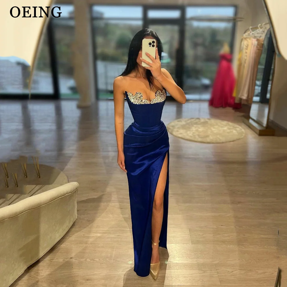 OEING Elegant Satin Simple Strapless Evening Dresses Sexy Sleeveless Split Women Formal Prom Gowns Vestidos De Noche 2024 Gala
OEING Elegant Satin Simple Strapless Evening Dresses Sexy Sleeveless Split Women Formal Prom Gowns Vestidos De Noche 2024 Gala