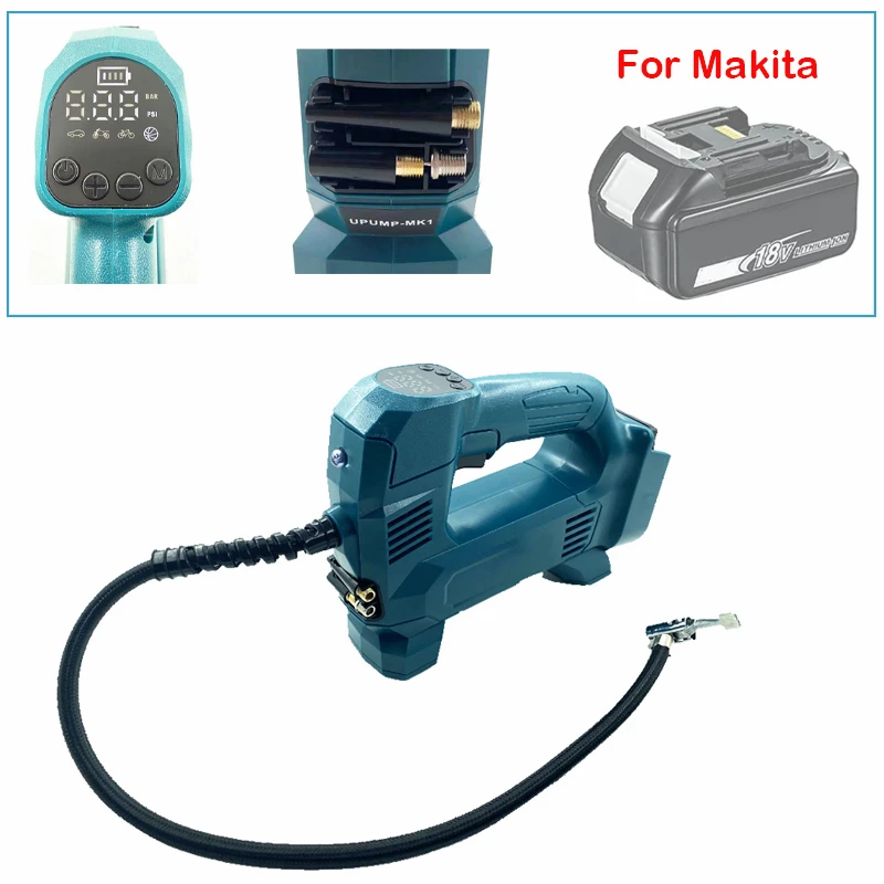 Cordless Tire Inflator Portable Air Compressor Digital Electric Air Pump Digital Pressure Gauge LED Light For Makita 18V Battery
Cordless Tire Inflator Portable Air Compressor Digital Electric Air Pump Digital Pressure Gauge LED Light For Makita 18V Battery