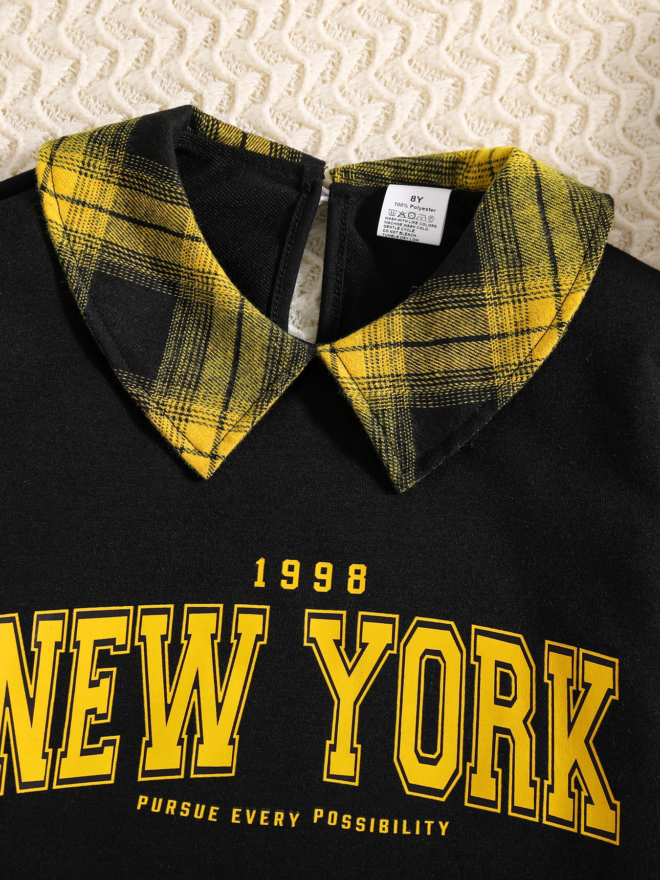 الفتيات أزياء عارضة 2 قطعة مجموعة طية صدر السترة السوداء بأكمام طويلة إلكتروني طباعة قميص منقوشة تنورة ربيع الخريف جديد الفتيات أزياء عارضة 2 قطعة مجموعة طية صدر السترة السوداء بأكمام طويلة إلكتروني طباعة قميص منقوشة تنورة ربيع الخريف جديد