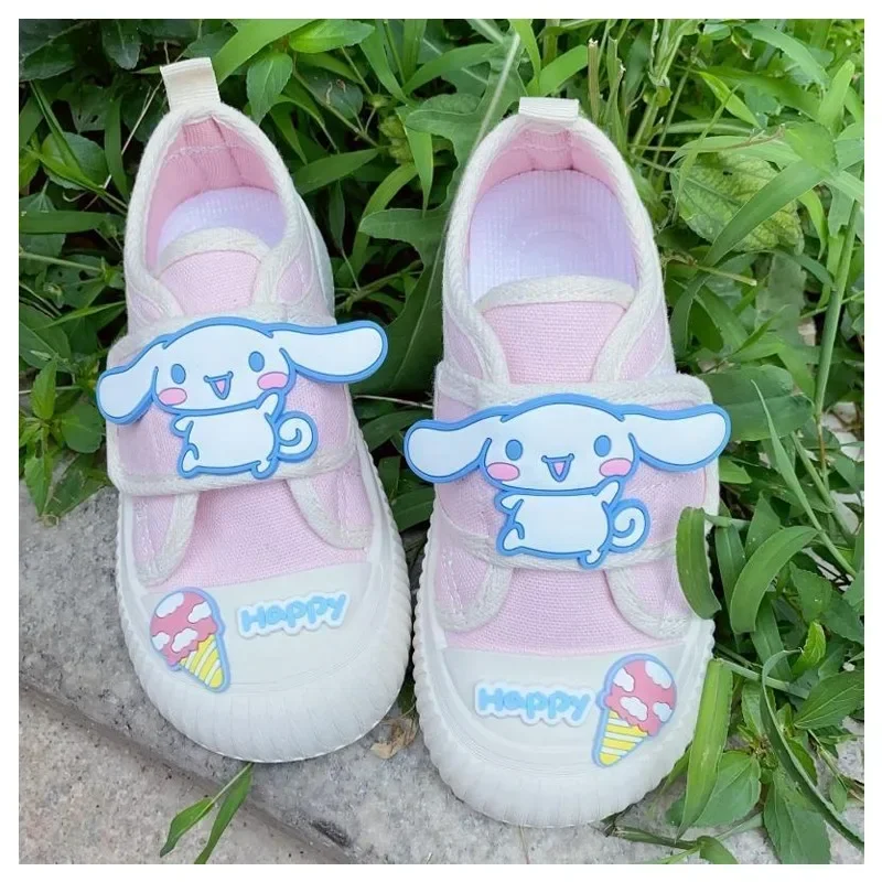 

Sanrioed аниме My Melody Cinnamoroll Kuromi кукла серии детская модная парусиновая обувь симпатичная Удобная Повседневная Тканевая обувь