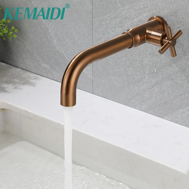 

KEMAIDI Rose Gold Bathroom Basin Faucet torneira for Garden Bathroom Bathtub Faucets 360 Swivel Spout Vessel Vanity Tap