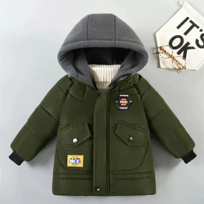 Winter Boys Coat 2023 New Baby Hooded Cotton Plus Velvet Thicken Warm Jacket for Children Parka Kids Clothes Outerwear Windbreak
Winter Boys Coat 2023 New Baby Hooded Cotton Plus Velvet Thicken Warm Jacket for Children Parka Kids Clothes Outerwear Windbreak