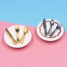 Dollhouse 1:12 Miniature Dining Disk with Fork Knife Spoon Set Model for Barbie DIY Sandbox Building Mini Kitchen Accessories
Dollhouse 1:12 Miniature Dining Disk with Fork Knife Spoon Set Model for Barbie DIY Sandbox Building Mini Kitchen Accessories