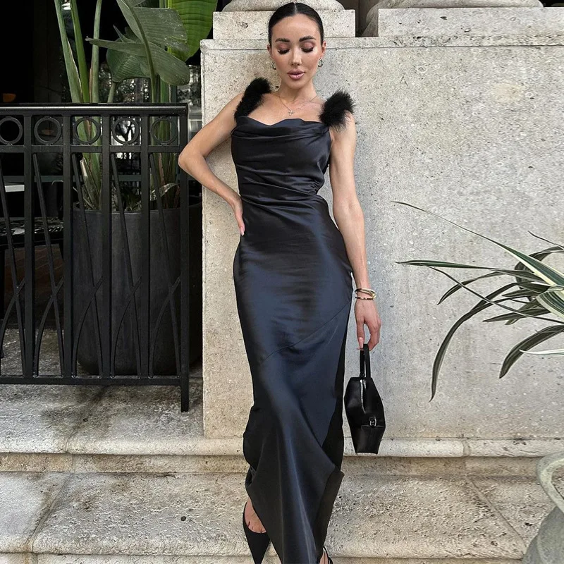 Y2K Hotsweet Sexy Velvet Dress Women Black Sleeveless Dress Feathers Bodycon Clothes Party Nightclub Vintage Outfits Female
Y2K Hotsweet Sexy Velvet Dress Women Black Sleeveless Dress Feathers Bodycon Clothes Party Nightclub Vintage Outfits Female