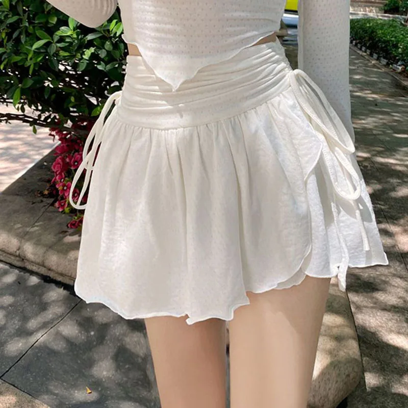 Zoki Sexy Cute White A Line Mini Skirt Women Drawstring Folds High Waist Irregular Ruffle Patchwork Casual Short Skirts New
Zoki Sexy Cute White A Line Mini Skirt Women Drawstring Folds High Waist Irregular Ruffle Patchwork Casual Short Skirts New