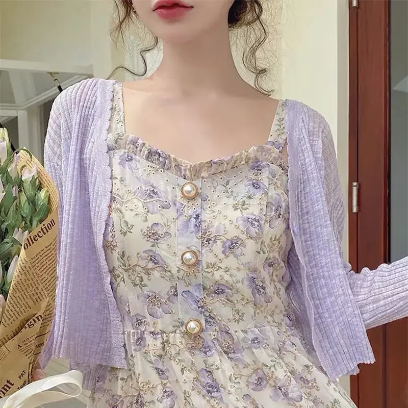 Cardigan Thin Crop Top Solid Sexy V-neck Short Knitted Sweaters Long Sleeve Tee Tops Female Shirts Tank Blouse Women Beach Wear
Cardigan Thin Crop Top Solid Sexy V-neck Short Knitted Sweaters Long Sleeve Tee Tops Female Shirts Tank Blouse Women Beach Wear