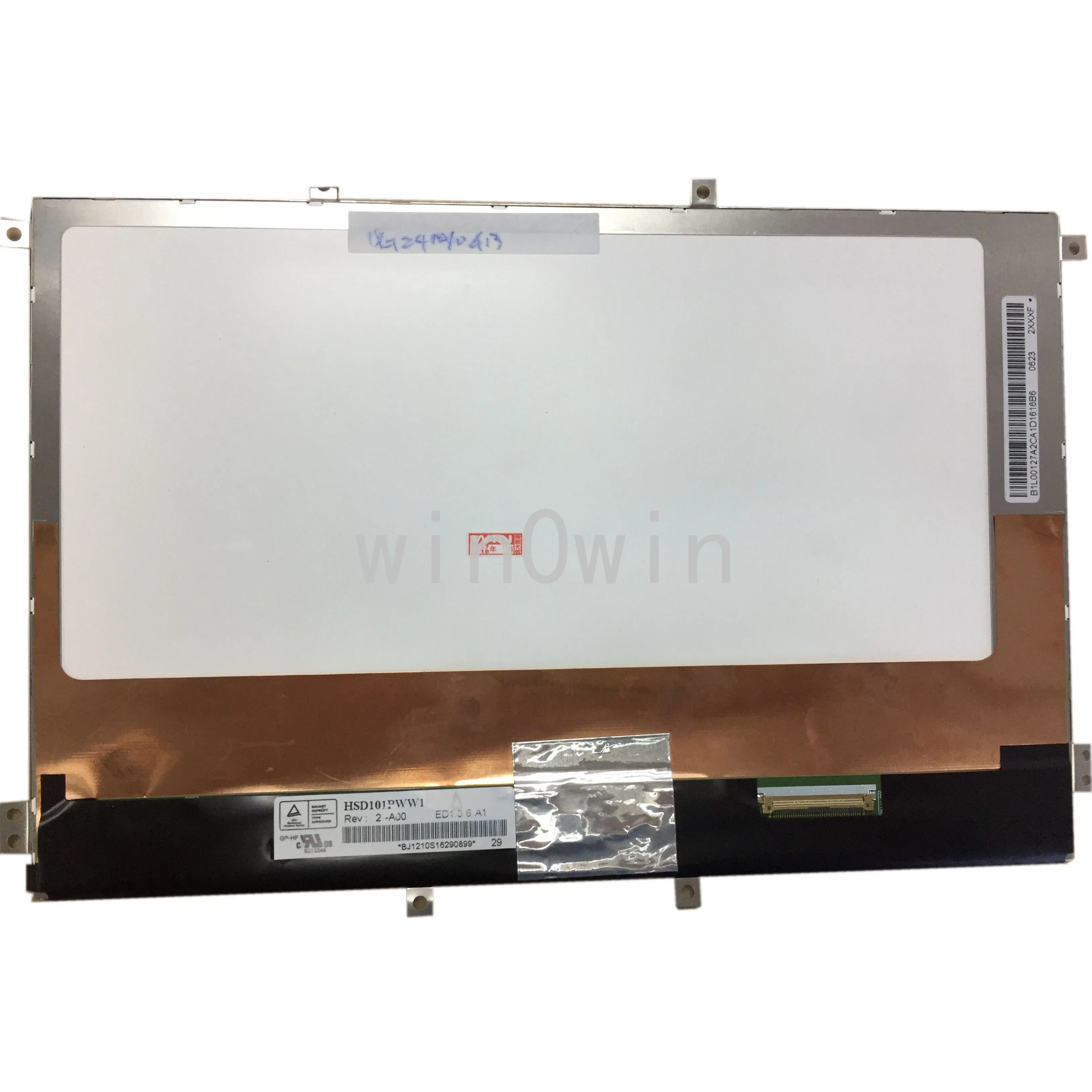 

HSD101PWW1 A00 fit LP101WX1 SLN1 SLN2 SLN3 B101EW05 V.0 With 8 Brackets Tablet PC TFT LCD Screen Panel