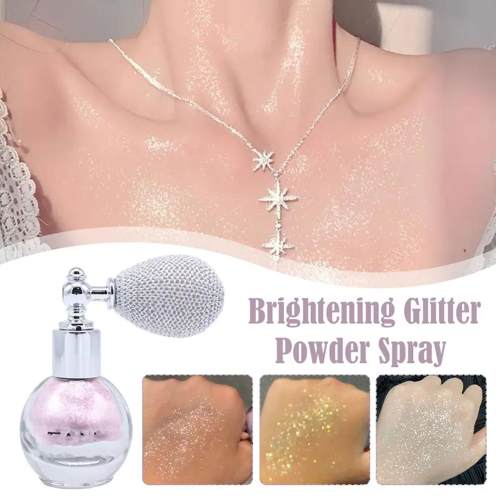 4 Colors Highlighter Powder Spray Shimmer Sparkle Powder Makeup for Face Body Pearlescent Brighten White Body High Gloss Glitter
4 Colors Highlighter Powder Spray Shimmer Sparkle Powder Makeup for Face Body Pearlescent Brighten White Body High Gloss Glitter