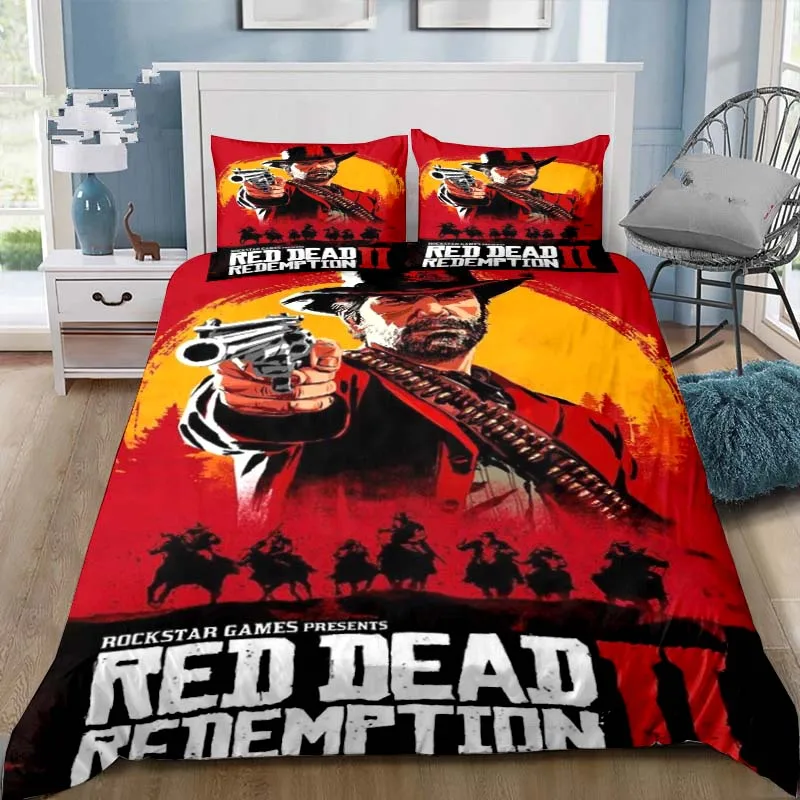 Комплект постельного белья игровой серии Red Dead выкуп, мягкое покрывало для спальни для геймеров, для взрослых, детей, двуспальная кровать, подарок для мальчика
Комплект постельного белья игровой серии Red Dead выкуп, мягкое покрывало для спальни для геймеров, для взрослых, детей, двуспальная кровать, подарок для мальчика