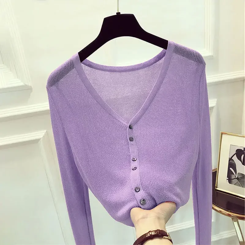 Women's Letter Embroidery Knitted Cardigan Short Sun Protection Jacket Thin Top Air Conditioner Shirt Korean Fashion Designer Za
Women's Letter Embroidery Knitted Cardigan Short Sun Protection Jacket Thin Top Air Conditioner Shirt Korean Fashion Designer Za