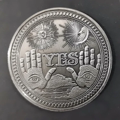 Prediction Decision Antique Gothic Make YES NO Ouija Souvenir Alloy Coin Double Sided Commemorative Collection Lucky Dollar Coin
Prediction Decision Antique Gothic Make YES NO Ouija Souvenir Alloy Coin Double Sided Commemorative Collection Lucky Dollar Coin