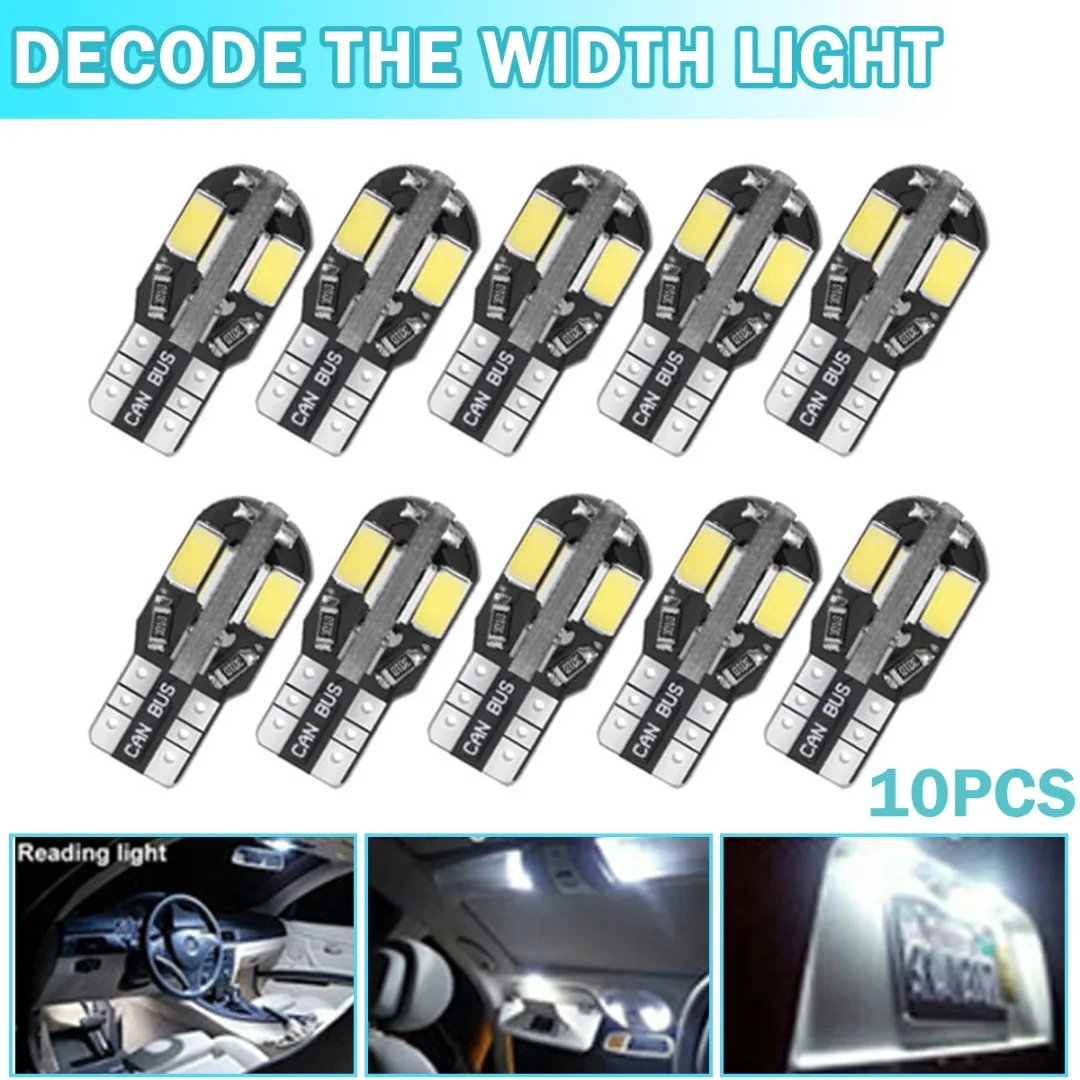 10pcs LED T10 194 168 W5W White Dome Side Marker Light Bulb 6000K License Plate Lamp Waterproof Aluminum Alloy
10pcs LED T10 194 168 W5W White Dome Side Marker Light Bulb 6000K License Plate Lamp Waterproof Aluminum Alloy