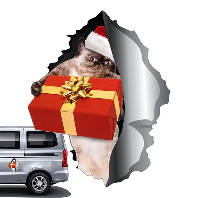 Christmas Magnetic Car Stickers Car Stickers Christmas Cat Sticker Car Decal With 3D Crack Effect Refrigerator Decal Funny
Christmas Magnetic Car Stickers Car Stickers Christmas Cat Sticker Car Decal With 3D Crack Effect Refrigerator Decal Funny