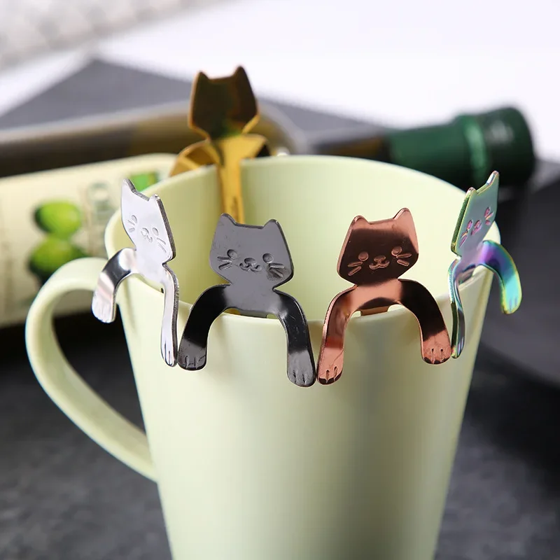 Stainless Steel Coffee Spoon Lovely Cute Cat Shape Teaspoon Dessert Snack Scoop Ice Cream Mini Spoons Tableware Kitchen Tools
Stainless Steel Coffee Spoon Lovely Cute Cat Shape Teaspoon Dessert Snack Scoop Ice Cream Mini Spoons Tableware Kitchen Tools