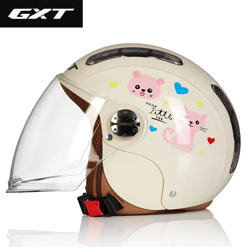 Детский шлем GXT, симпатичный защитный шлем для электрического мотоцикла для мальчиков и девочек, полушлем на все сезоны, casco moto
Детский шлем GXT, симпатичный защитный шлем для электрического мотоцикла для мальчиков и девочек, полушлем на все сезоны, casco moto