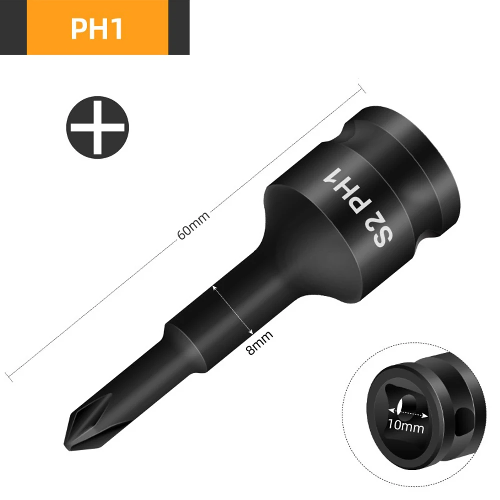 3/8inch Screwdriver Bit Impact Drive Socket Adapter Head PH1-PH4 PZ1-PZ4 SL3-SL8 For Impact Drive Socket Wrench Adapter Head
3/8inch Screwdriver Bit Impact Drive Socket Adapter Head PH1-PH4 PZ1-PZ4 SL3-SL8 For Impact Drive Socket Wrench Adapter Head