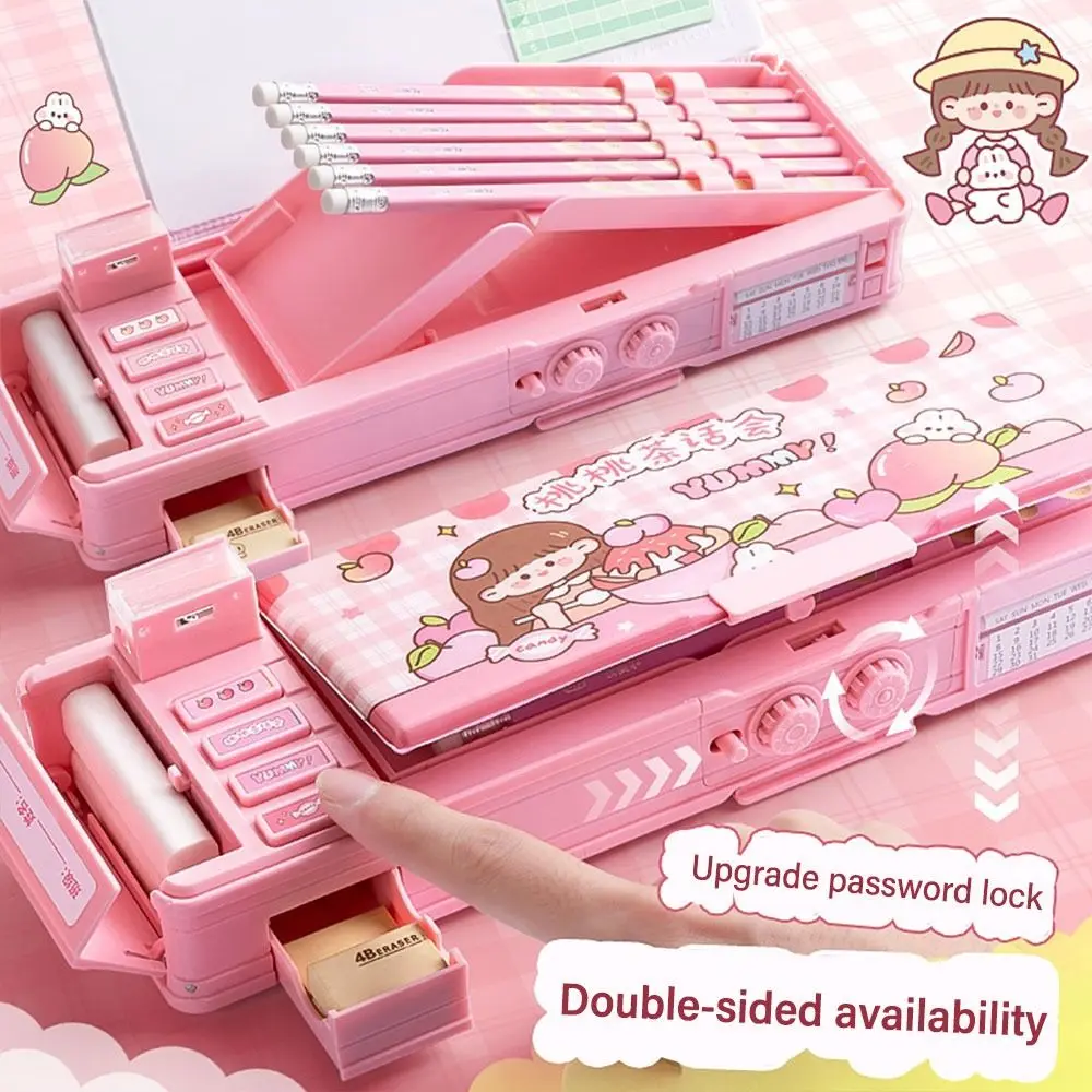 Double Password Lock Pencil Case Plastic Astronaut Design Mechanism Pencil Box Double Layer Stationery Organizer
Double Password Lock Pencil Case Plastic Astronaut Design Mechanism Pencil Box Double Layer Stationery Organizer