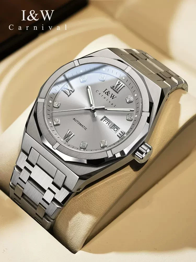 IW Automatic Men's Watches Silver Gray Dial Top Brand Original Mechanical Wristwatch Waterproof Stainless Steel Luminous Clock
IW Automatic Men's Watches Silver Gray Dial Top Brand Original Mechanical Wristwatch Waterproof Stainless Steel Luminous Clock