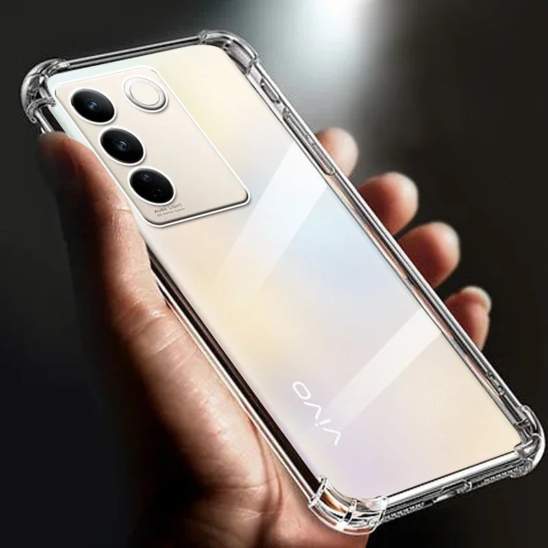 

S 16 V 27 Thickened Airbag Shockproof Clear Soft Tpu Phone Case For Vivo V27 case 5G Transparent Back Cover S16 pro funda cases