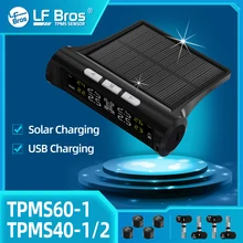 LF Bros TPMS Sensor Tire Pressure Monitoring System Auto Security Alarm LCD Display Temperature Alert USB Charging Solar Power LF Bros TPMS Sensor Tire Pressure Monitoring System Auto Security Alarm LCD Display Temperature Alert USB Charging Solar Power