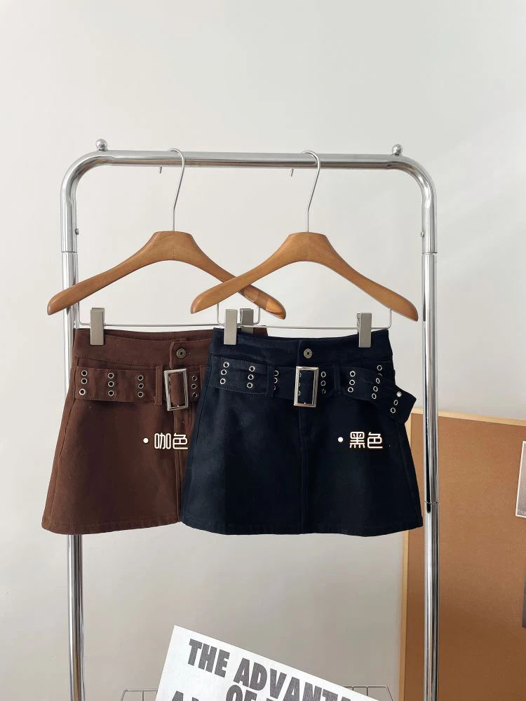 Women's Coffee Skirt Harajuku Streetwear Y2k Mini Skirt Korean Style Vintage A-line Skirt with Belt 90s Emo 2000s Clothes 2023
Women's Coffee Skirt Harajuku Streetwear Y2k Mini Skirt Korean Style Vintage A-line Skirt with Belt 90s Emo 2000s Clothes 2023